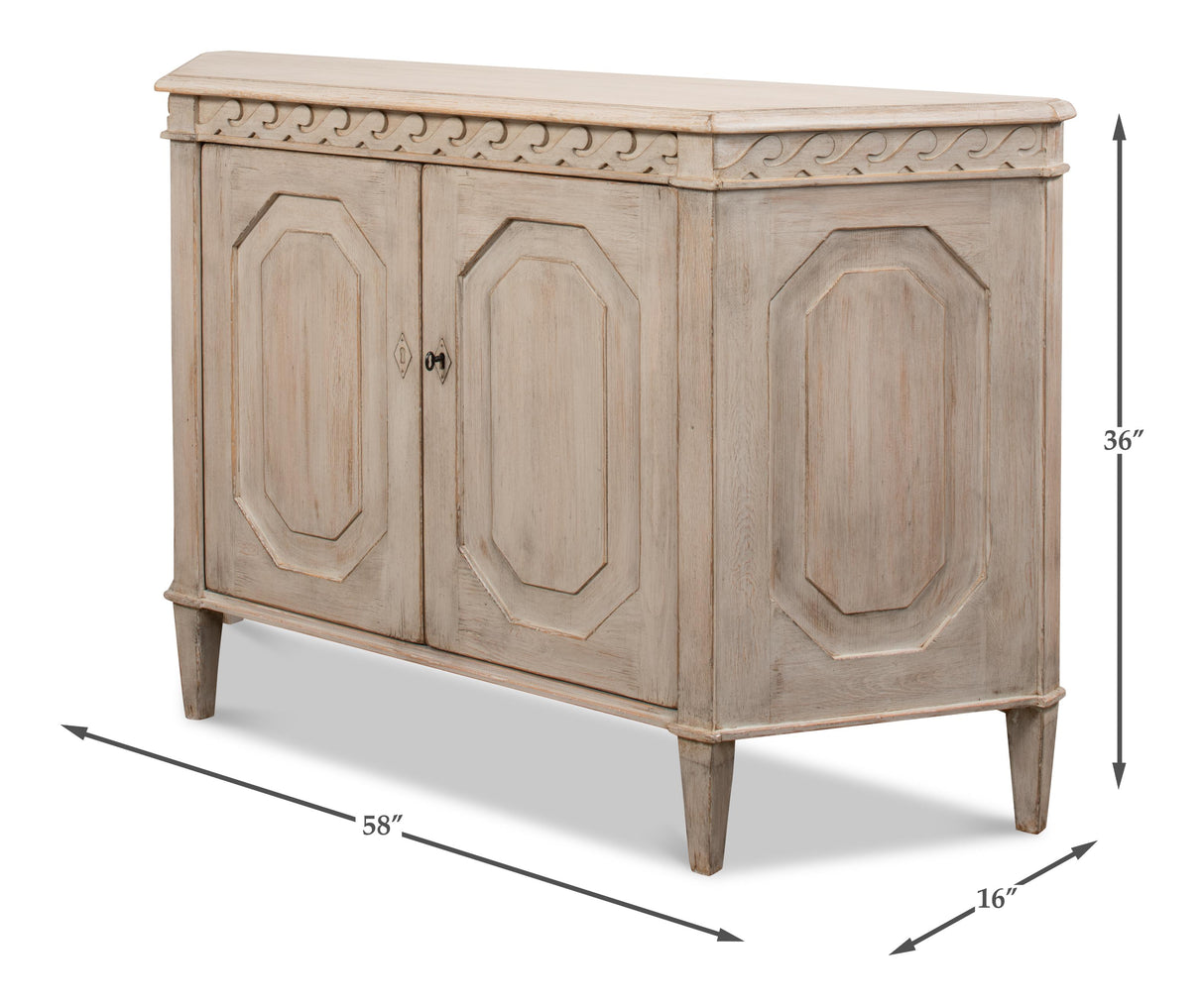 Sarreid Wrenn Credenza  Stone Grey