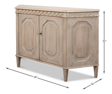 Sarreid Wrenn Credenza  Stone Grey