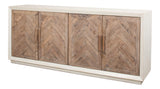 Sarreid Hollis 4 Door Sideboard  Ant.White