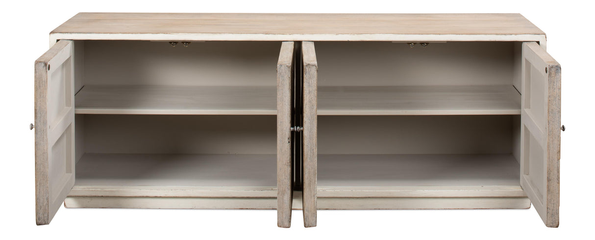 Sarreid Amalia Tv Stand  Antique White