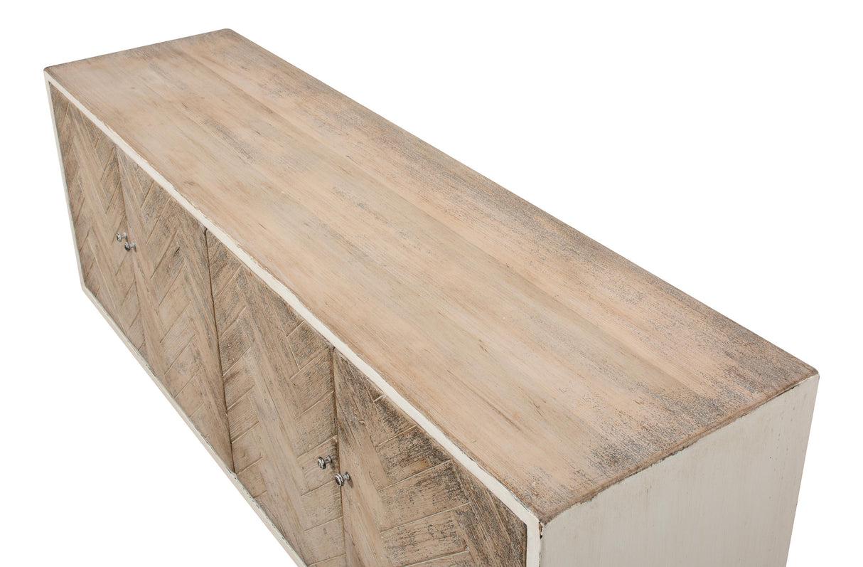 Sarreid Amalia Tv Stand  Antique White