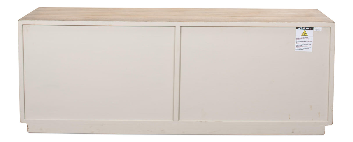 Sarreid Amalia Tv Stand  Antique White