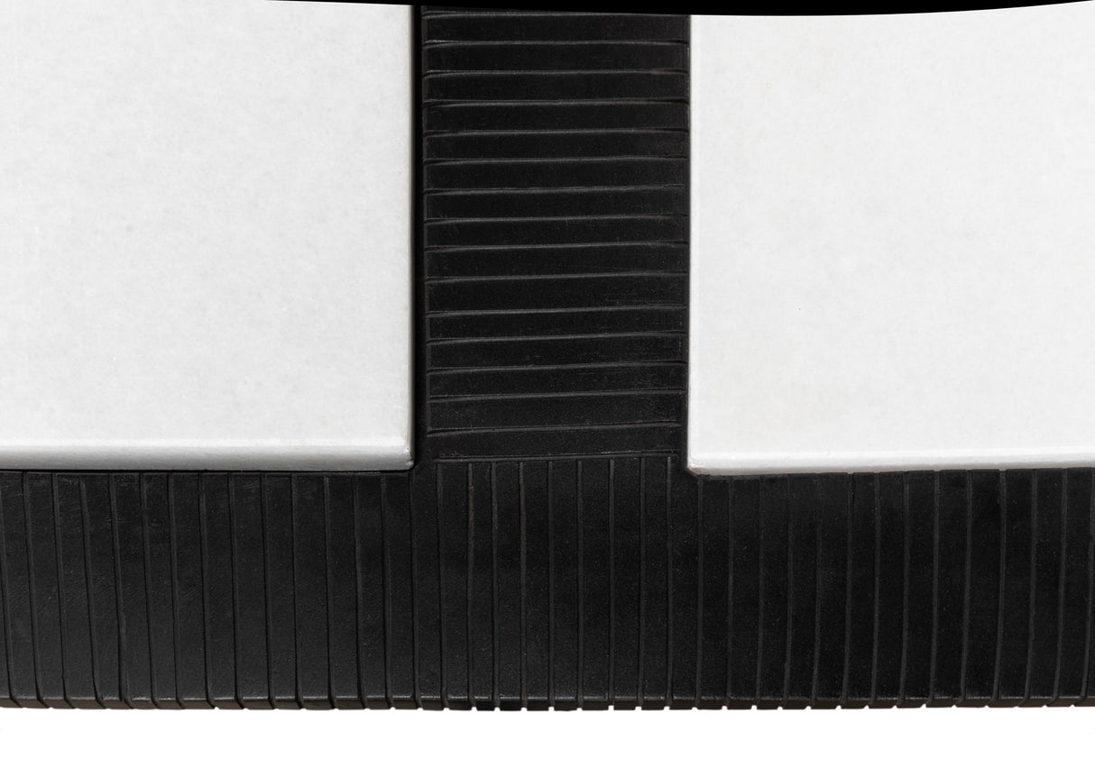 Sarreid Ridged Iron Rectangular Coffee Table