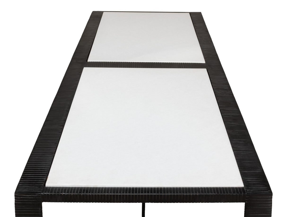 Sarreid Ridged Iron Rectangular Coffee Table