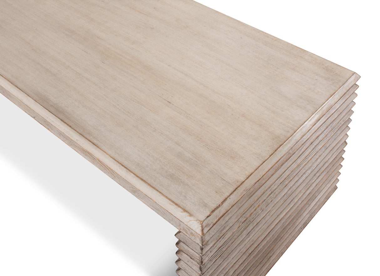 Sarreid Stacked Cocktail Table  Stone Grey