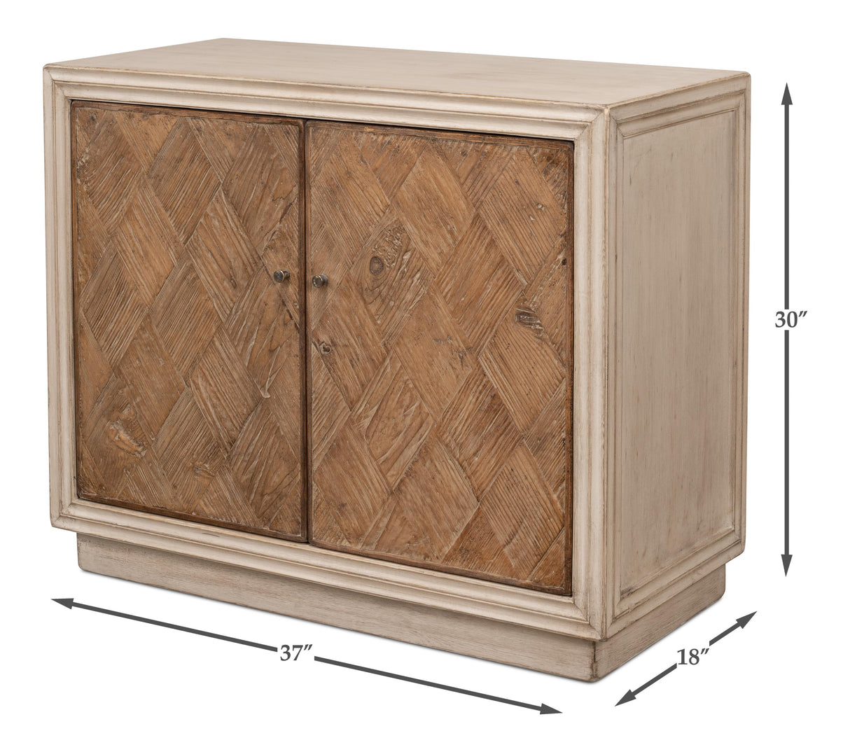 Sarreid Argyle Sideboard  2 Doors  Stone Grey