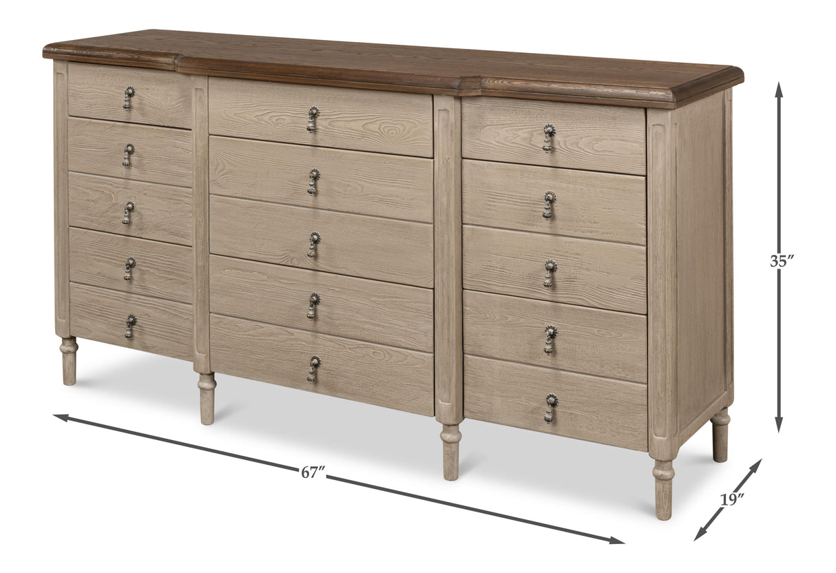 Sarreid Asher 9 Drawer Sideboard