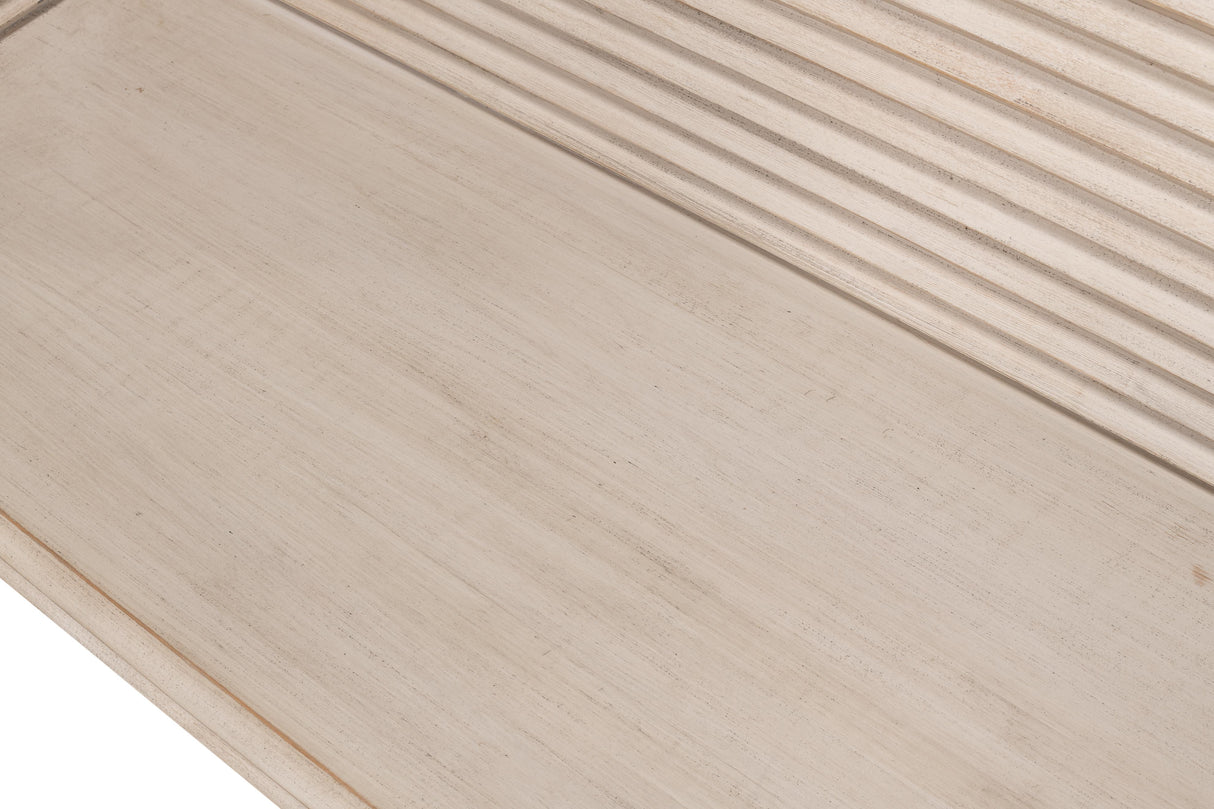 Sarreid Stacked Bench  Stone Grey