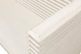 Sarreid Stacked Bench  Antique White