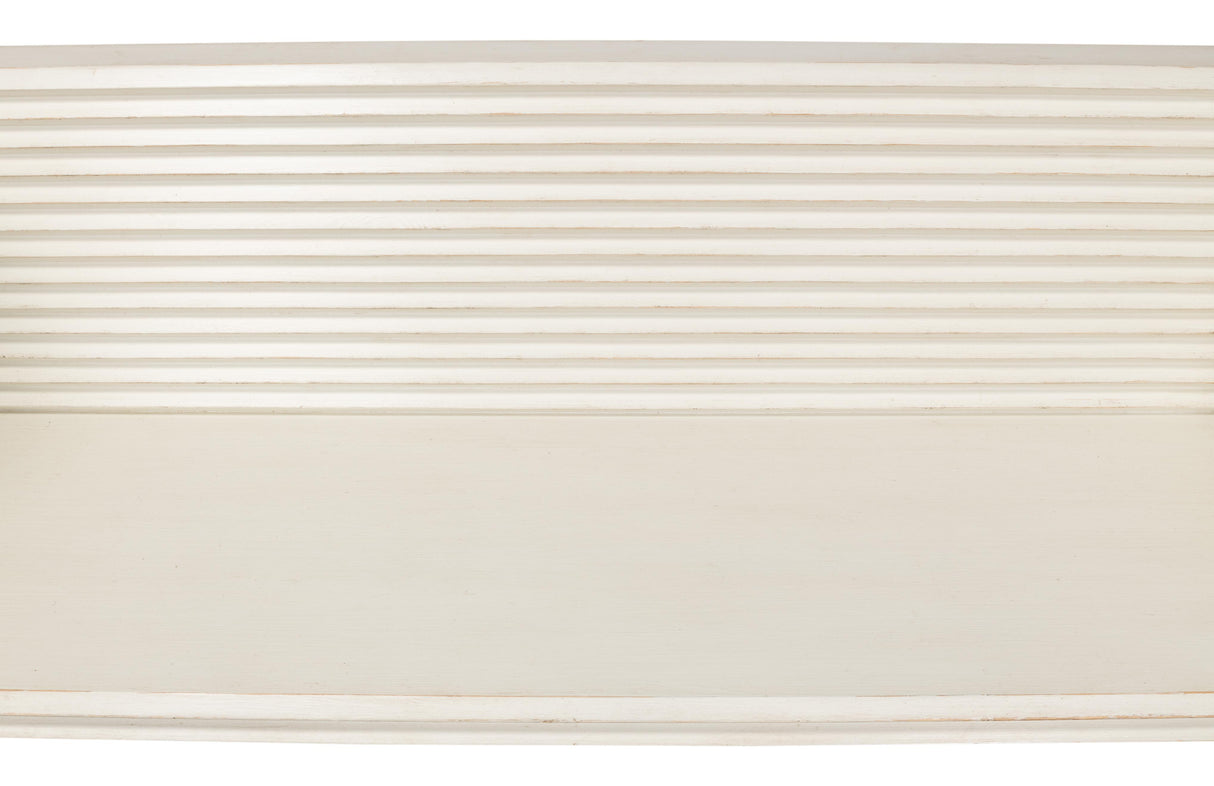 Sarreid Stacked Bench  Antique White