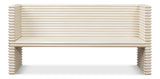 Sarreid Stacked Bench  Antique White