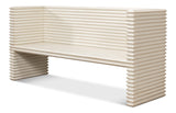 Sarreid Stacked Bench  Antique White