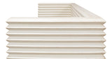 Sarreid Stacked Bench  Antique White