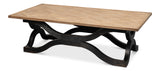 Sarreid Wavy Coffee Table  Antique Black