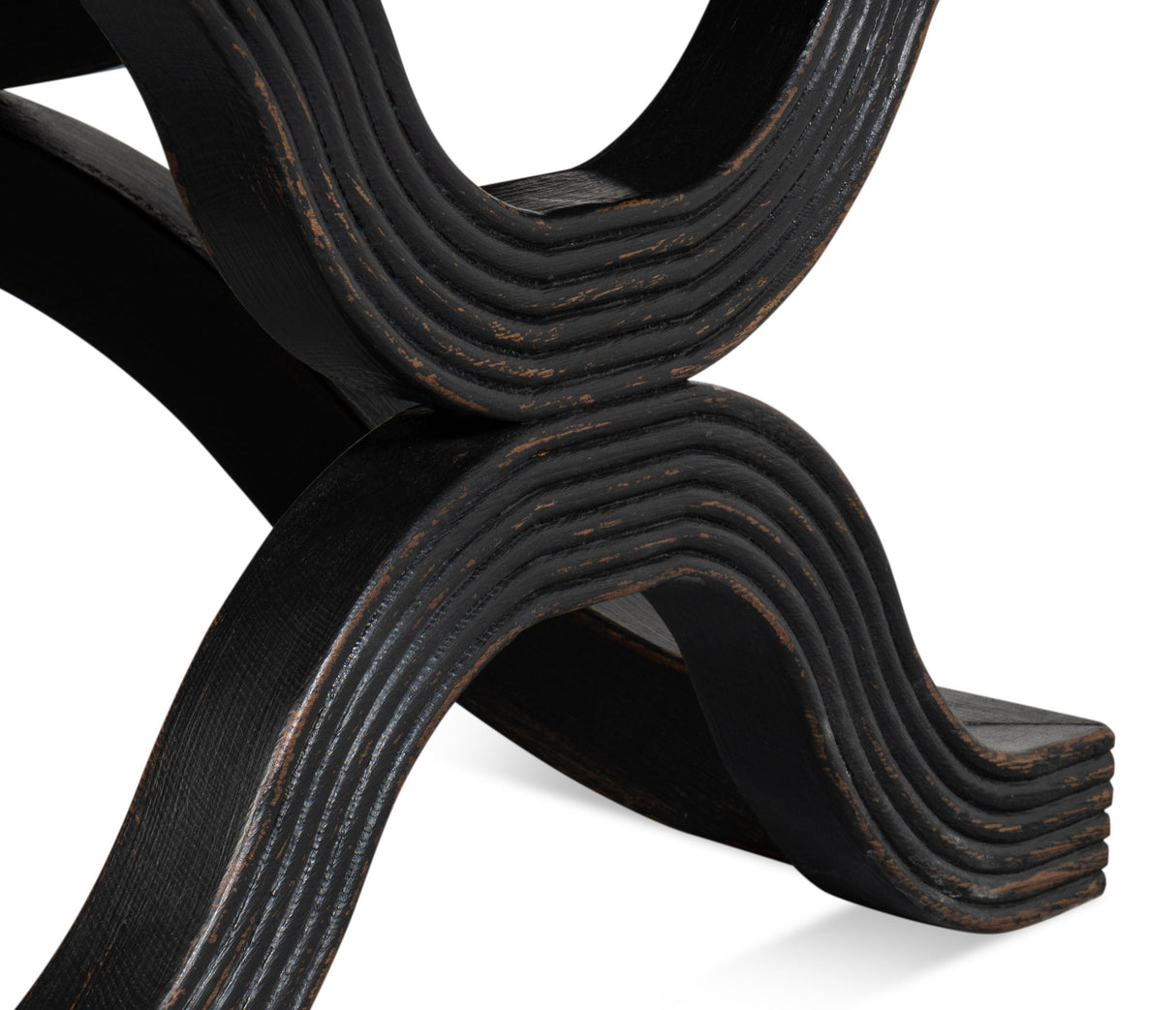 Sarreid Wavy Coffee Table  Antique Black