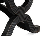 Sarreid Wavy Coffee Table  Antique Black