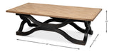 Sarreid Wavy Coffee Table  Antique Black