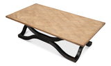 Sarreid Wavy Coffee Table  Antique Black