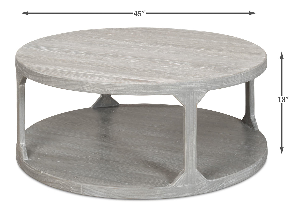 Sarreid Devon Coffee Table  Moonskin Grey