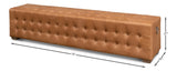 Sarreid Beam Bench Tufted Leather