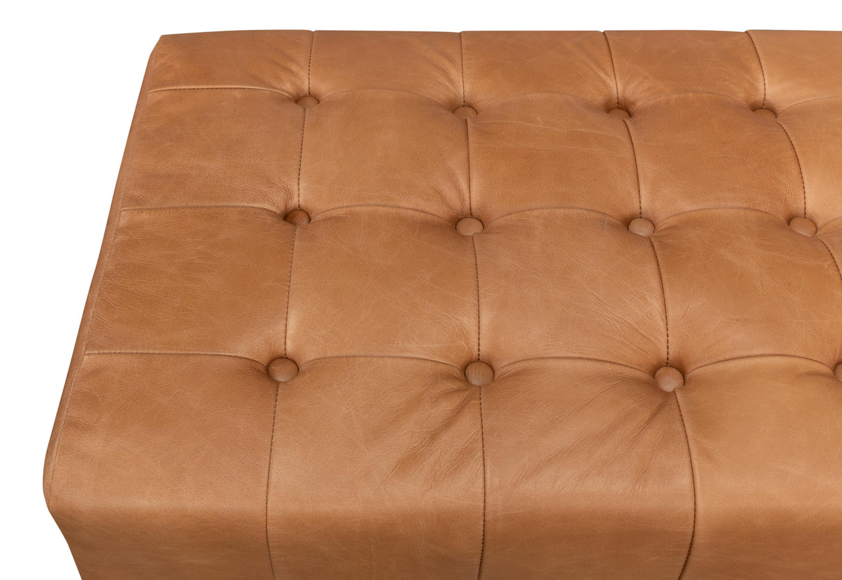 Sarreid Beam Bench Tufted Leather