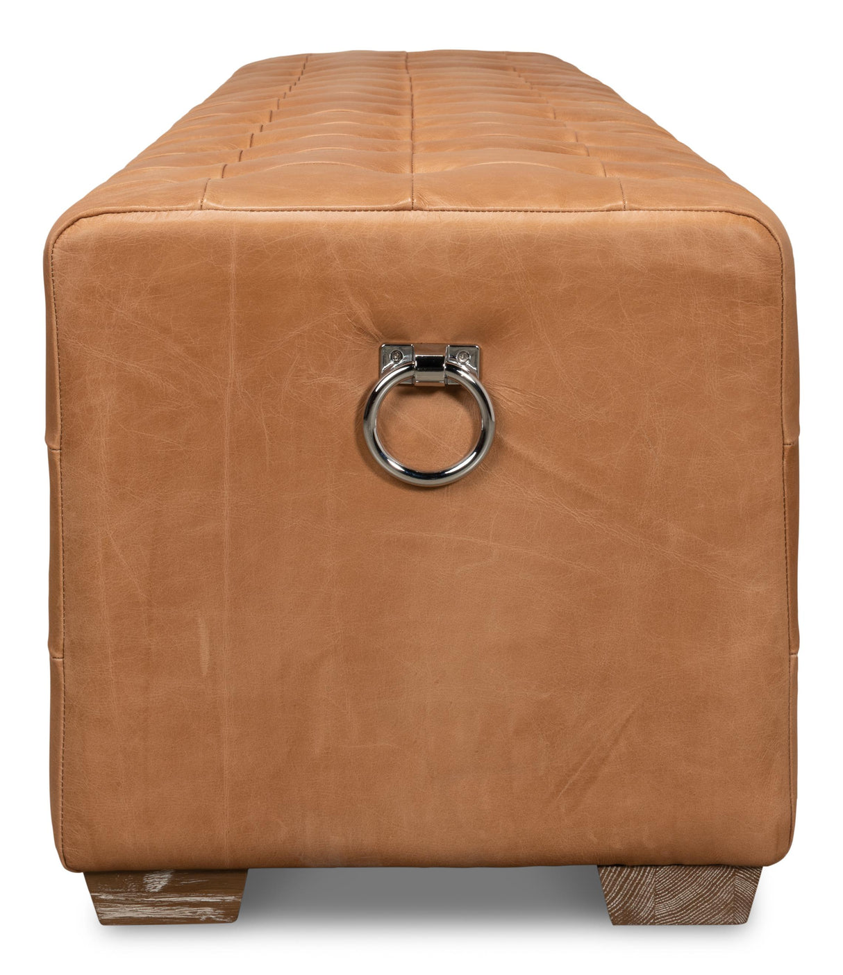 Sarreid Beam Bench Tufted Leather