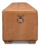 Sarreid Beam Bench Tufted Leather