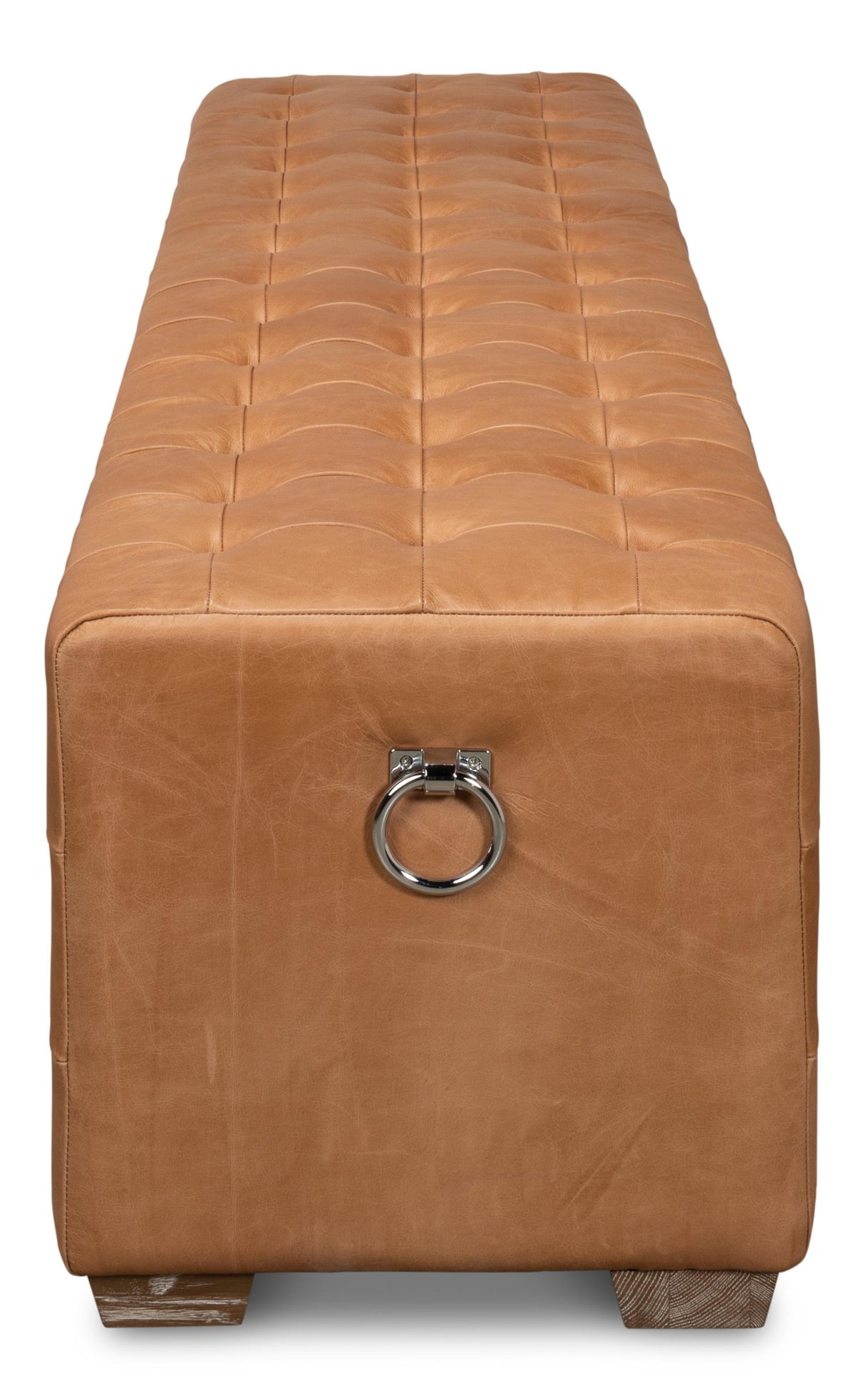 Sarreid Beam Bench Tufted Leather