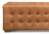 Sarreid Beam Bench Tufted Leather