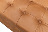 Sarreid Beam Bench Tufted Leather