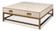 Sarreid Gideon Shagreen Sq.Coffee Table  White