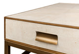 Sarreid Gideon Shagreen Sq.Coffee Table  White