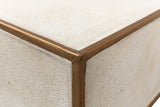 Sarreid Gideon Shagreen Console  Osprey White