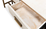 Sarreid Gideon Shagreen Console  Osprey White