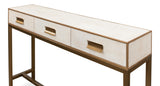 Sarreid Gideon Shagreen Console  Osprey White