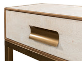 Sarreid Gideon Shagreen Console  Osprey White
