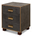 Sarreid Gideon Shagreen 3 Drawer Side Table  Gry