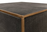 Sarreid Gideon Shagreen 3 Drawer Side Table  Gry