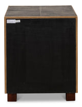 Sarreid Gideon Shagreen 3 Drawer Side Table  Gry
