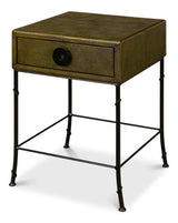 Sarreid Gabriella Shagreen Side Table  Leaf