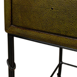 Sarreid Gabriella Shagreen Side Table  Leaf