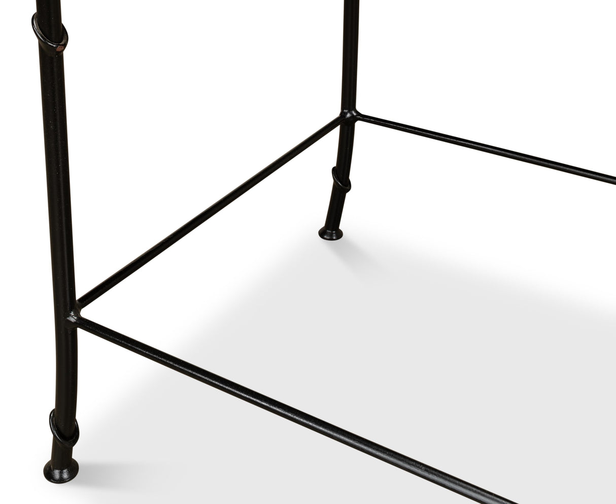 Sarreid Gabriella Shagreen Side Table  Leaf