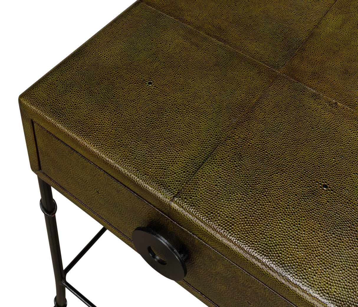 Sarreid Gabriella Shagreen Side Table  Leaf