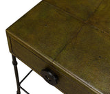 Sarreid Gabriella Shagreen Side Table  Leaf