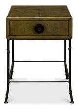 Sarreid Gabriella Shagreen Side Table  Leaf