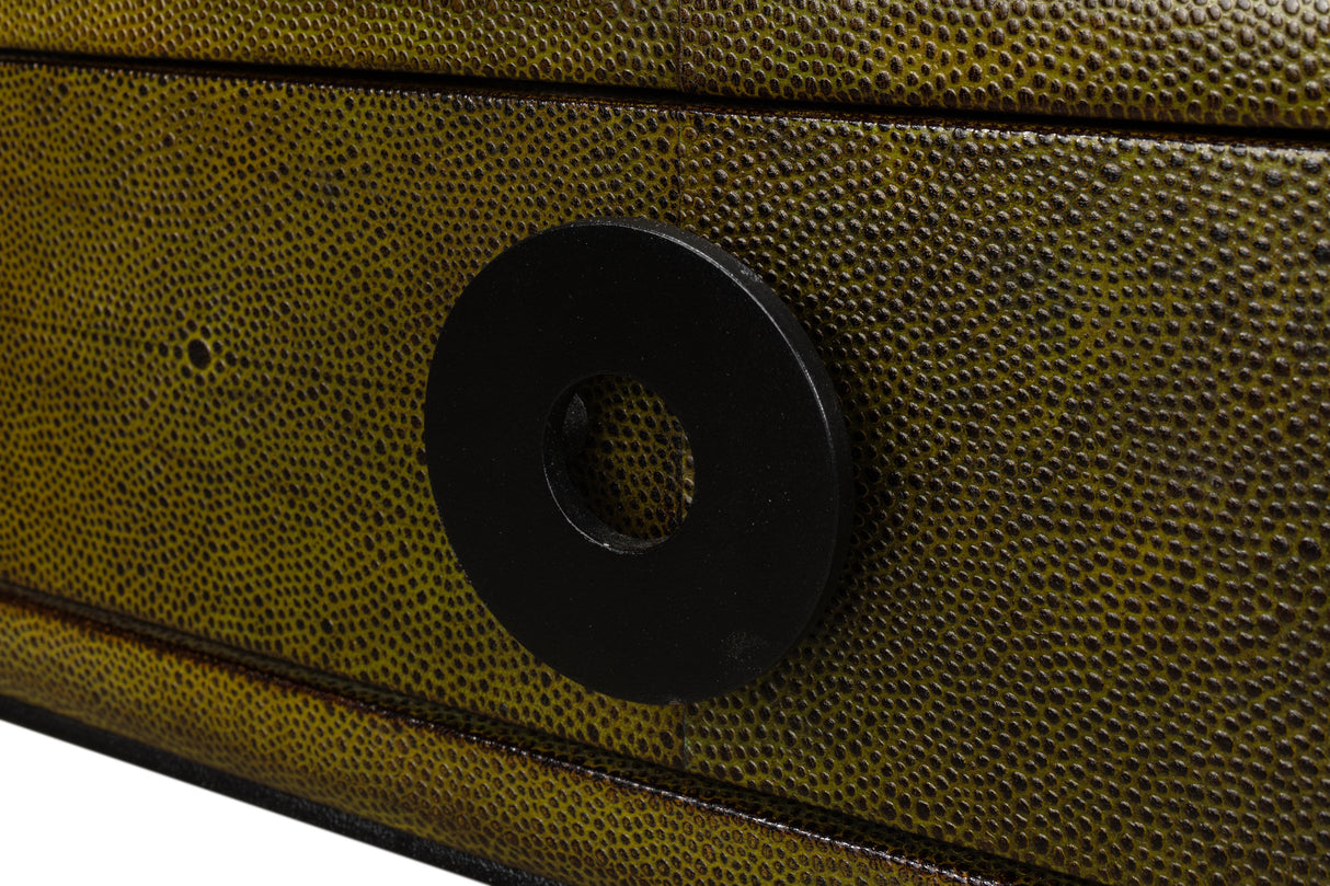 Sarreid Gabriella Shagreen Side Table  Leaf