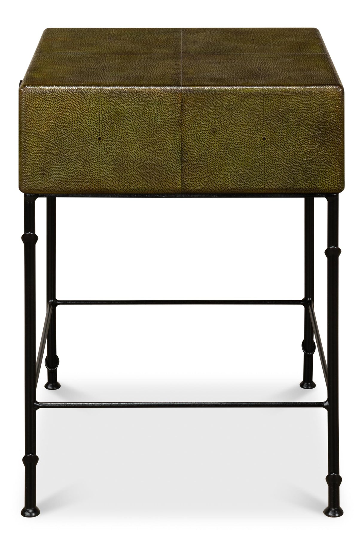Sarreid Gabriella Shagreen Side Table  Leaf