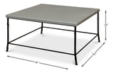 Sarreid Shagreen Square Coffee Table  Storm Grey