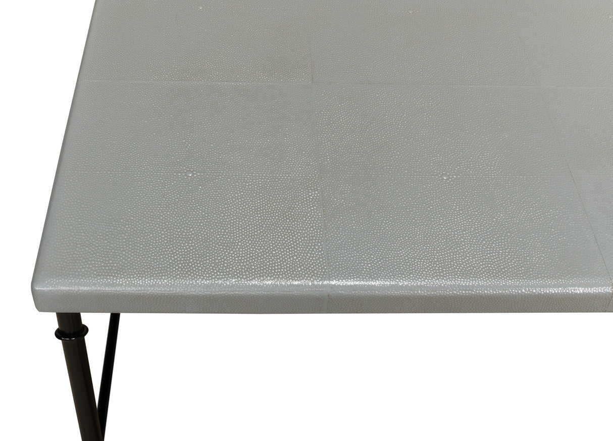 Sarreid Shagreen Square Coffee Table  Storm Grey