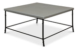 Sarreid Shagreen Square Coffee Table  Storm Grey